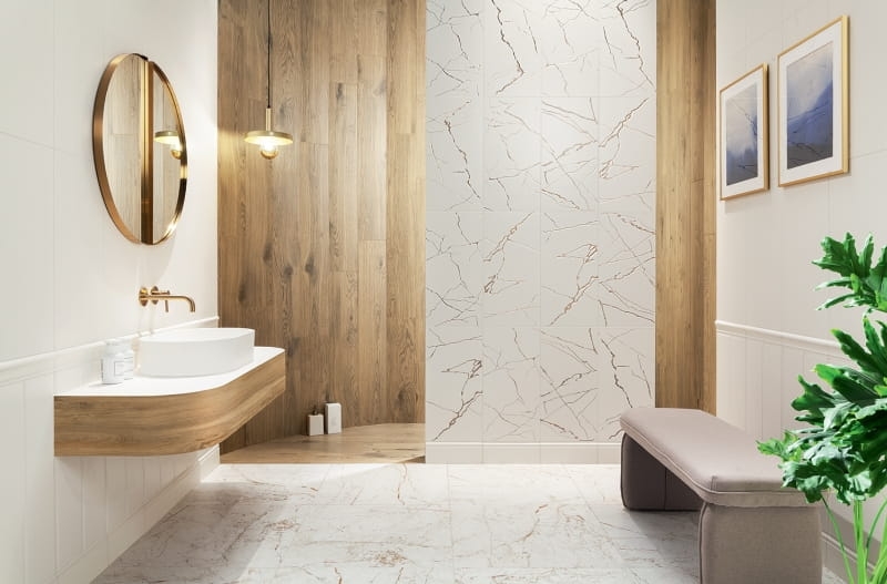Gres Tubądzin Sophi Oro White Mat 59,8x59,8x0,8