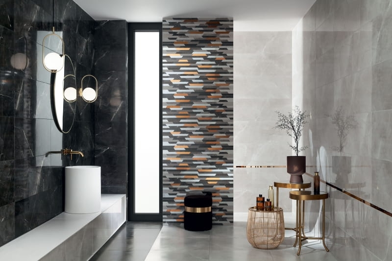 Glazura Tubądzin Brainstorm Black 32,8x89,8