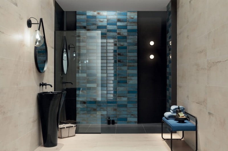 Glazura Tubądzin Curio Blue Mix B STR 23,7x7,8