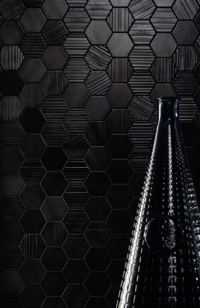 Mozaika ścienna Tubądzin Horizon Hex Black 28,9x22,1