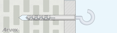 Kołek ramowy łeb sześciokątny hak sufitowy Arvex ARL 10 x 200mm