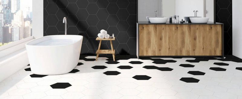 Gres Keros Hexa Element Blanco 23x27