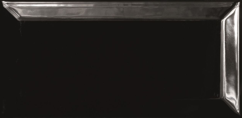 Glazura El Barco PCHB Biselado Negro Pol 10x20