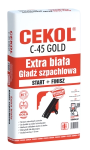 Biała gładź szpachlowa Cekol C-45 5 kg