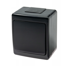 Wyłącznik pojedynczy jednobiegunowy czarny BETA1 Pawbol D.3710WC