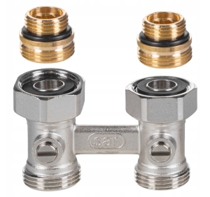 przyłącze grzejnikowe proste VKO 3/4" x 3/4" z nyplami  COMAP