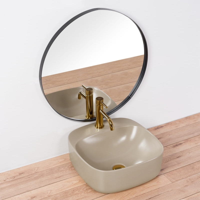 Umywalka nablatowa Rea Luiza Grey  Mat