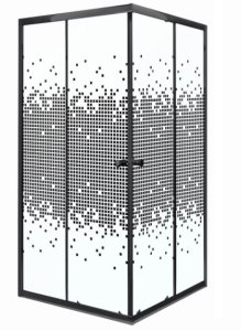 Kabina prysznicowa Kerra Pixel SQ czarna 80 kwadratowa