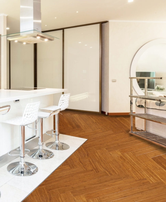 Panel bambusowy CHEVRON KARMEL 600mm x 96mm x 12mm op1,036m2