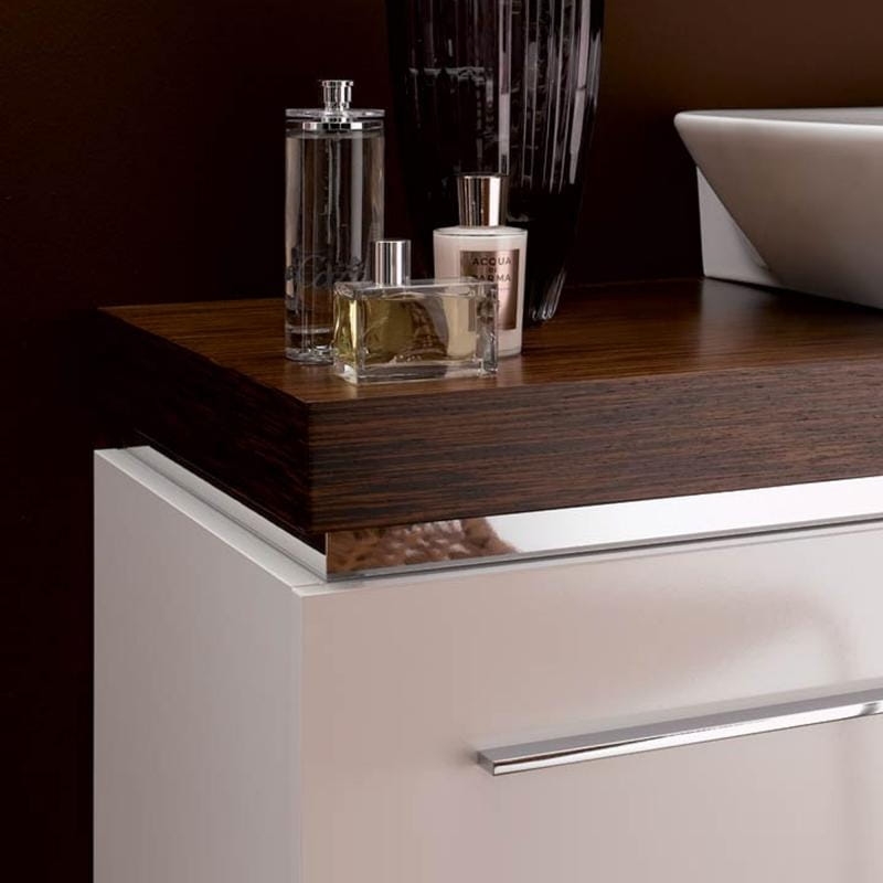 Blat podumywalkowy 140x47x10 cm z wycięciem po prawej stronie wenge Keramag Silk 816341