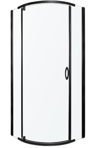 Kabina prysznicowa Kerra Splash Black półokrągła 80 cm