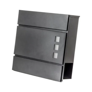 Skrzynka na listy SERAFINO z tubą czarna Domino  