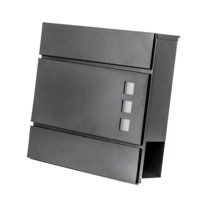 Skrzynka na listy SERAFINO z tubą czarna Domino