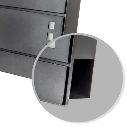 Skrzynka na listy SERAFINO z tubą czarna Domino