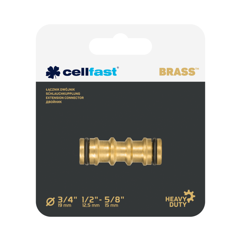 Łącznik dwójnik Cellfast BRASS G1/2", 3/4", 5/8" 52-840