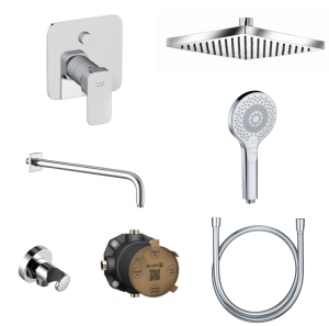 Zestaw prysznicowy  podtynkowy Kludi  Renon  7w1 - chrom