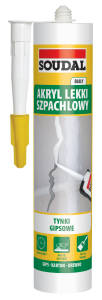 Akryl lekki szpachlowy Soudal biały 280 ml