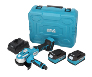 Zestaw narzędzi w walizce DEDRA SAS+ALL DED7030A10, bezszczotkowa szlifierka kątowa, dwa akumulatory 4Ah, ładowarka