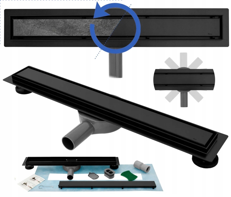 Odpływ Liniowy Rea Neo pro 2w1 czarny 50cm