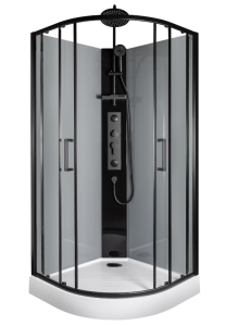 Kabina prysznicowa z hydromasażem Kerra Wega 90 czarna
