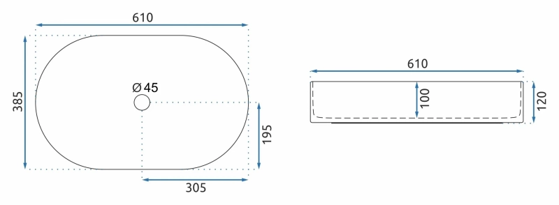 Umywalka Nablatowa Rea Nadia