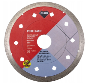 Tarcza diamentowa do gresu porcelanowego 125x22,2mm Slighter Superpro Rubi 32961
