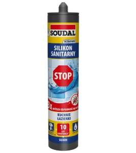 Silikon sanitarny Soudal STOP bezbarwny 280 ml