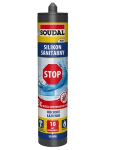 Silikon sanitarny Soudal STOP biały 280 ml