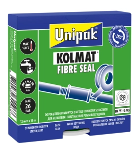 Taśma uszczelniająca fibrowa 12mm x 15m Kolmat Fibre Seal Unipak