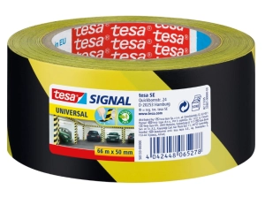 Taśma ostrzegawcza bhp Tesa SIGNAL UNIVERSAL 66m x 50mm żółto-czarna