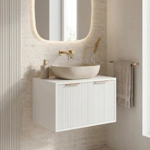 Szafka pod umywalkę  Rea Core 80 cm - White - dodatkowy rabat 5% z kodem REA5  
