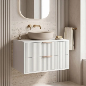 Szafka pod umywalkę  Rea Mono 80 cm - White - dodatkowy rabat 5% z kodem REA5 