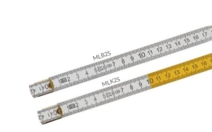 Miarka składana drewniana KOVINE 2 m MLK2S biało-żółta