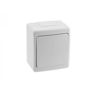 Wyłącznik pojedynczy jednobiegunowy biały BETA1 Pawbol D.3110W